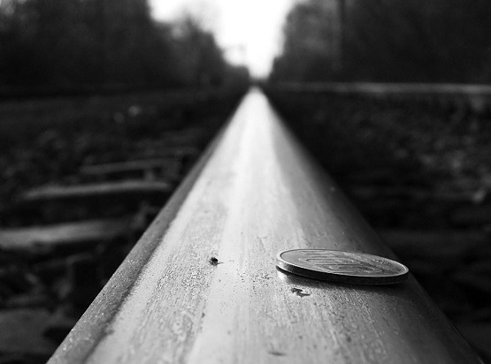placing coin on the rail tracks - a astonishing ritual.