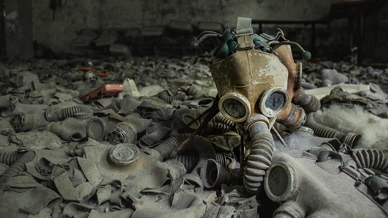 Gas Mask during a rescue Operation.