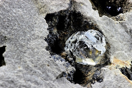 Diamond in a stone.