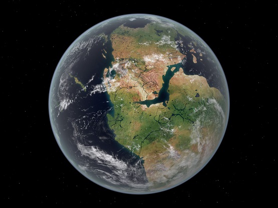 Earth's one super continent Pangaea.
