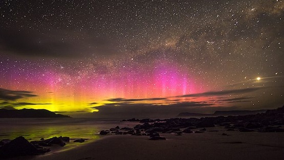 Southern Lights in southern hemisphere.