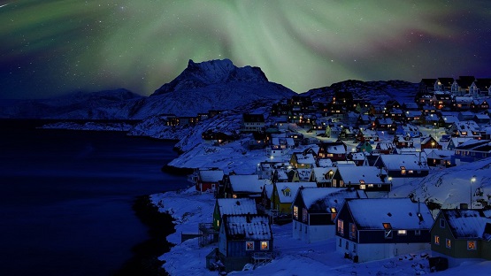 Greenland's Aurora Borealis.