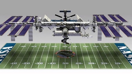Comparision Of ISS to football Field.