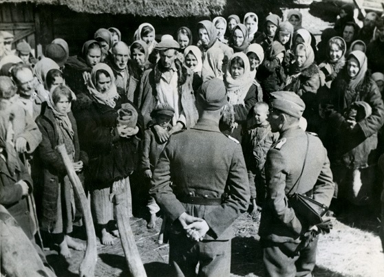French refugees in camp.