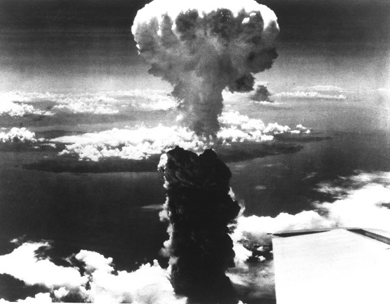 Mushroom cloud of atomic bomb.
