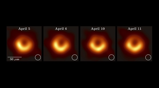 Gradual imaging of black hole.