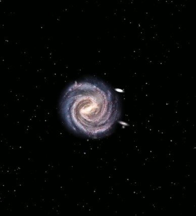 milky way galaxy from andromeda and Earth From Andromeda Galaxy