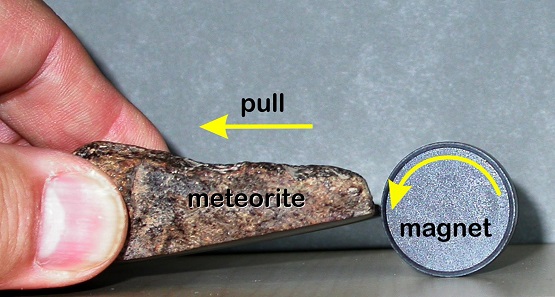 Meteorite attracting magnet.