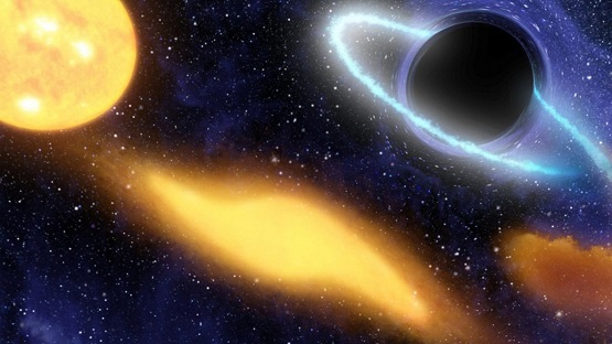 Black Hole and Star.