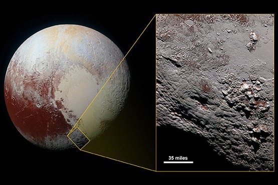 Icy spot of pluto.